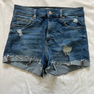 H&M Mid Rise Denim Shorts Womens Size 8